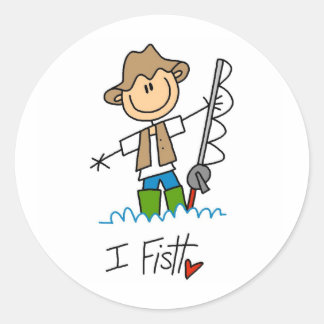 I Fish Runder Aufkleber