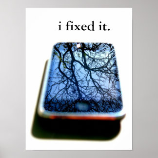 i fixiert i i iPhone Spiegel Poster