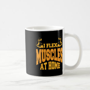 I Flex Muskeln bei Zuhause Bodybuilding Spaß Kaffeetasse