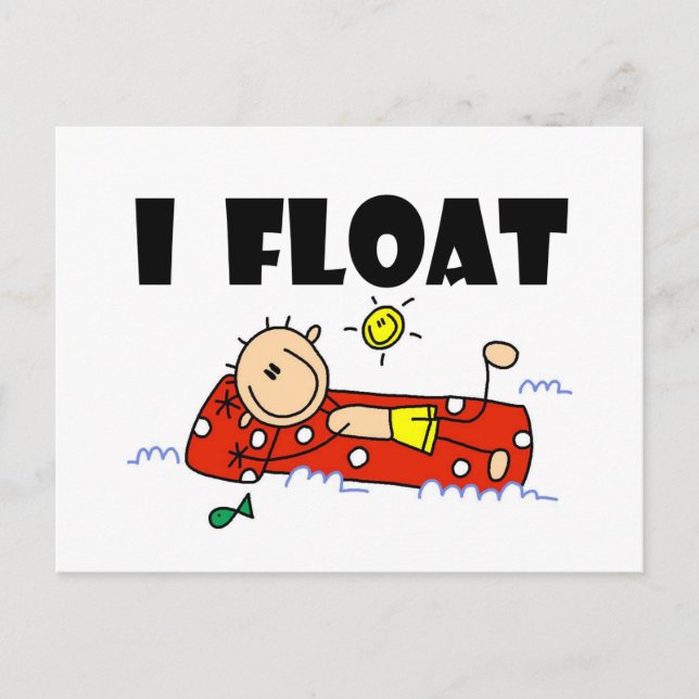 I Float T - Shirt und Geschenke Postkarte (Vorderseite)