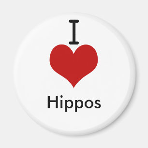 I Flusspferde der Liebe-(Herz) Magnet
