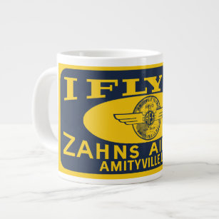 "I Fly At Zahns Airport" Vintage Nummernschild-Tas Jumbo-Tasse