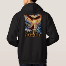 I Fly Free Fantasy Eagle Pullover Kapuzenpullover
