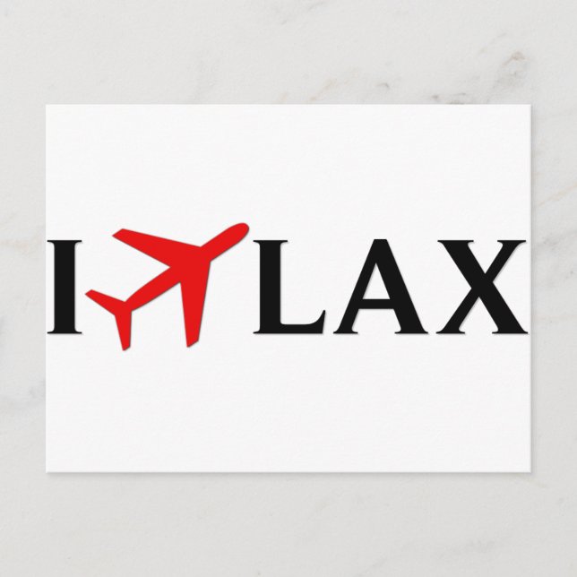 I Fly LAX - Los Angeles International Airport Postkarte (Vorderseite)