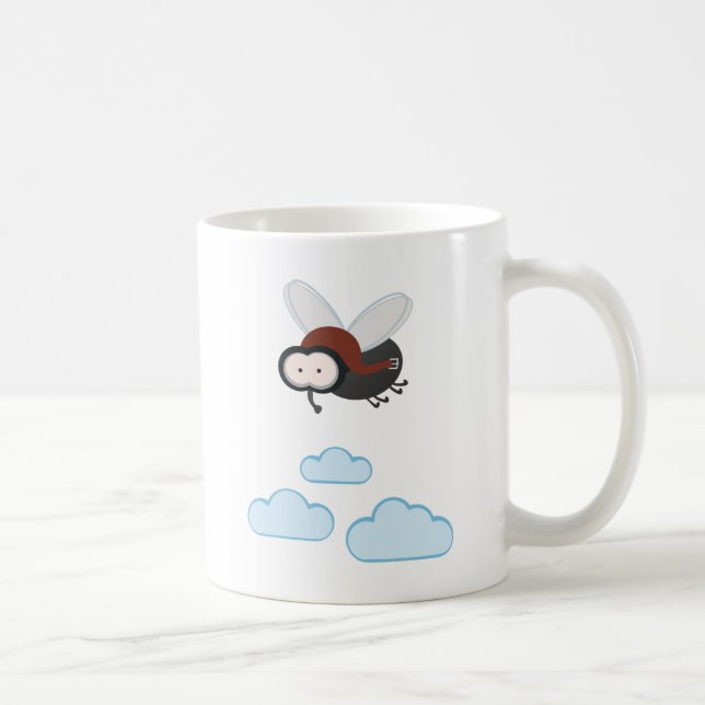 I fly so high - Puck die Stubenfliege Kaffeetasse (Rechts)