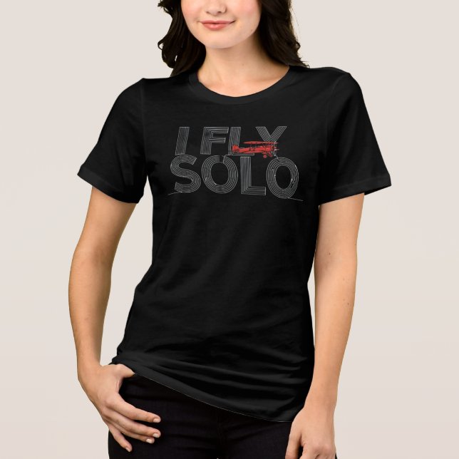 I_FLY_SOLO_Stripe_to_Solo_Flight! Tri-Blend Shirt (Vorderseite)