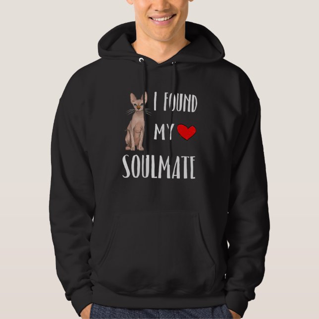 I Found My Soulmate Sphynx Cat  Best Friend Hoodie (Vorderseite)