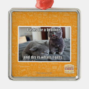 I fragt für einen Bruder Ornament Aus Metall