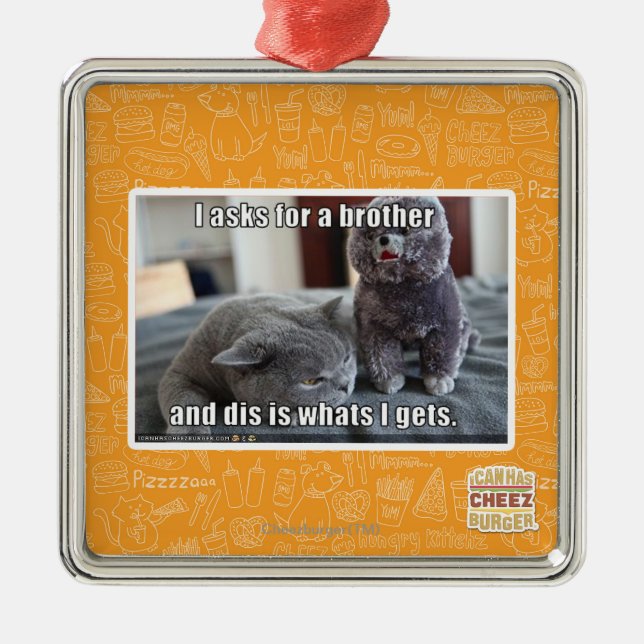 I fragt für einen Bruder Ornament Aus Metall (Vorne)