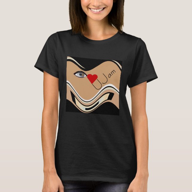 I Frauen des LIEBE UJam Mode-Shirt-4 T-Shirt (Vorderseite)