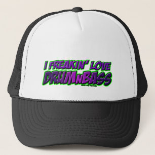 I Freakin Liebe TROMMEL- und BASS-Musik Truckerkappe