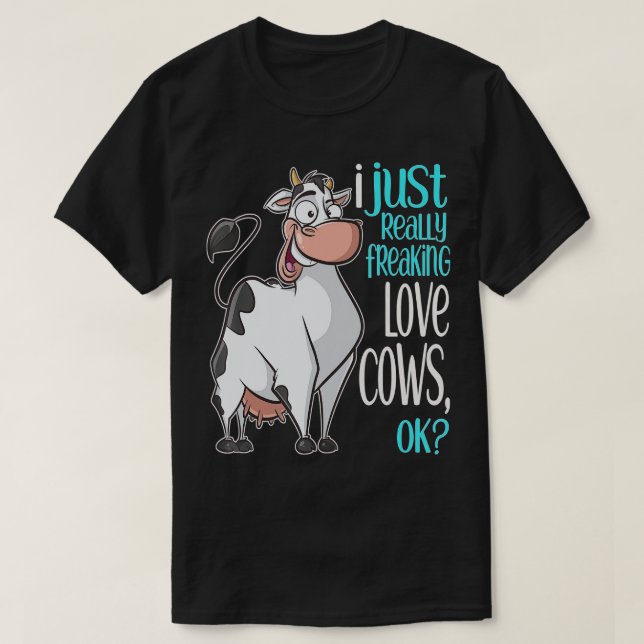 I Freaking Liebe Kühe Funny Cow Geschenk für Kinde T-Shirt (Design vorne)