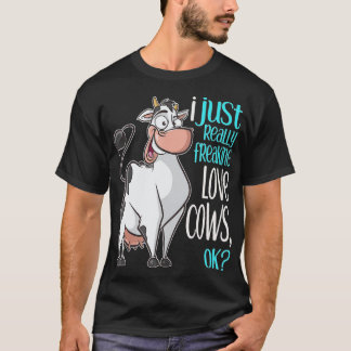 I Freaking Liebe Kühe Funny Cow Geschenk für Kinde T-Shirt