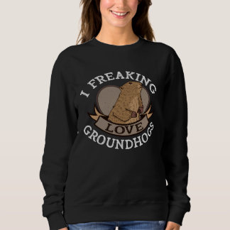I Freaking Love Groundhog Day Toddler Kids Men Sweatshirt