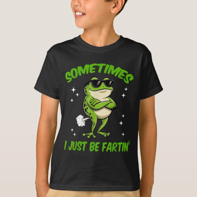 I Frog Sometimes Embarrassing Just Farting Smile T-Shirt (Vorderseite)