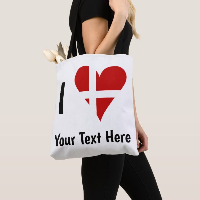 I (Funky Heart Shaped Danish Flag) Your Text (Von Nahem)