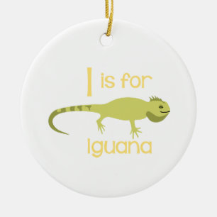 I für Iguana Keramik Ornament