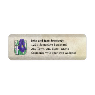 I für Iris-Blumen-Monogramm