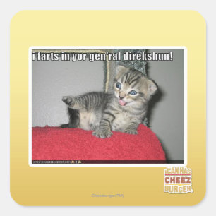 I Furzen in Ihrem gen'ral direkshun Quadratischer Aufkleber