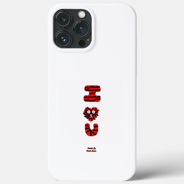 I Fuzzy U Apple iPhone 13 Pro Max Fall Case-Mate iPhone Hülle (Rückseite)
