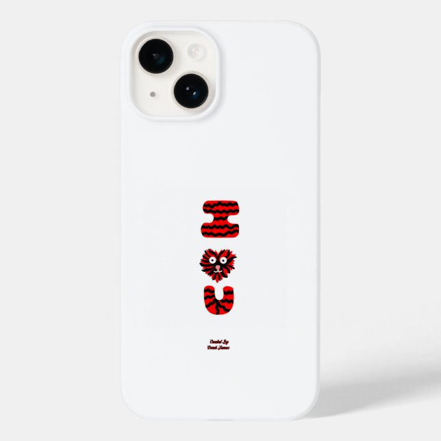 I Fuzzy U Apple iPhone 14 Fall Case-Mate iPhone Hülle (Rückseite)