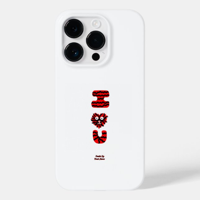 I Fuzzy U Apple iPhone 14 Pro Fall Case-Mate iPhone Hülle (Rückseite)