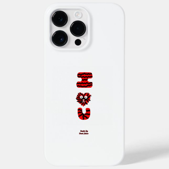 I Fuzzy U Apple iPhone 14 Pro Max Fall Case-Mate iPhone Hülle (Rückseite)