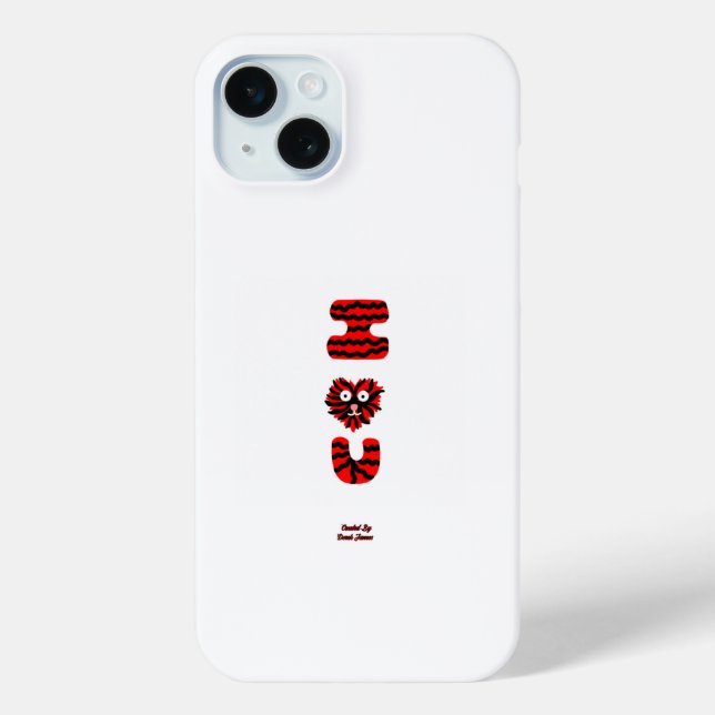 I Fuzzy U Apple iPhone 15 Plus Fall Case-Mate iPhone Hülle (Rückseite)