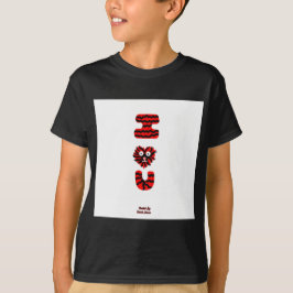 I Fuzzy U Boys Black Basic T Shirt