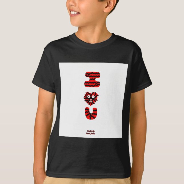 I Fuzzy U Boys Black Basic T Shirt (Vorderseite)