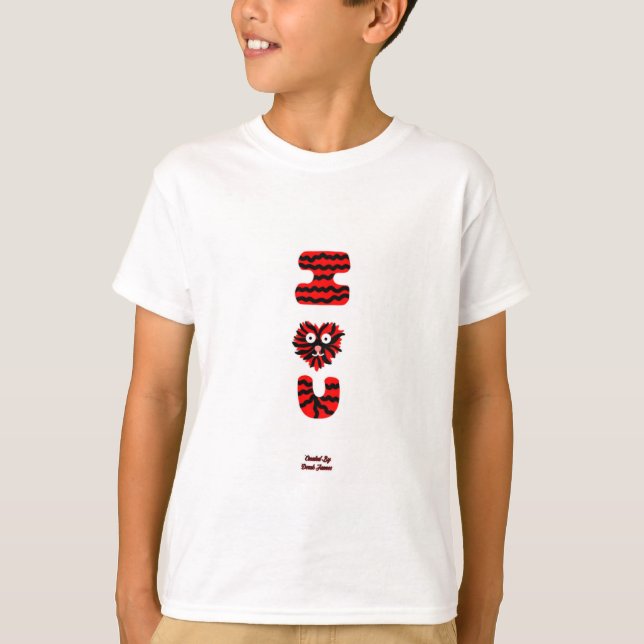 I Fuzzy U Boys White Basic T Shirt (Vorderseite)