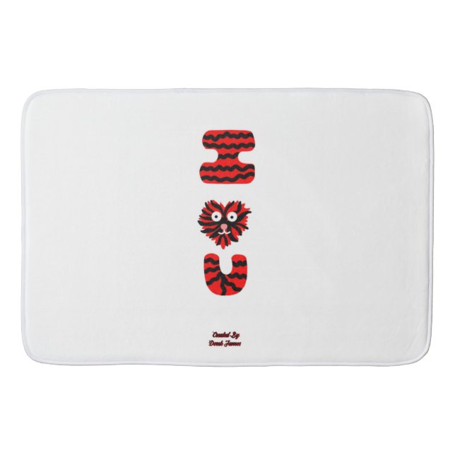 I Fuzzy U Large Bath Mat Badematte (Vorderseite)