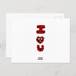 I Fuzzy U Postcard Postkarte