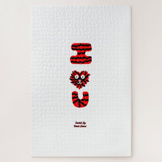 I Fuzzy U Puzzle (50,8 cm x 76,2 cm) (Vertikal)