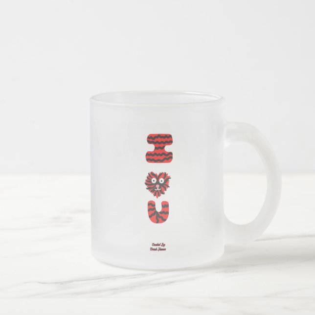 I Fuzzy U Small Mattiert Glass Tasse (Rechts)