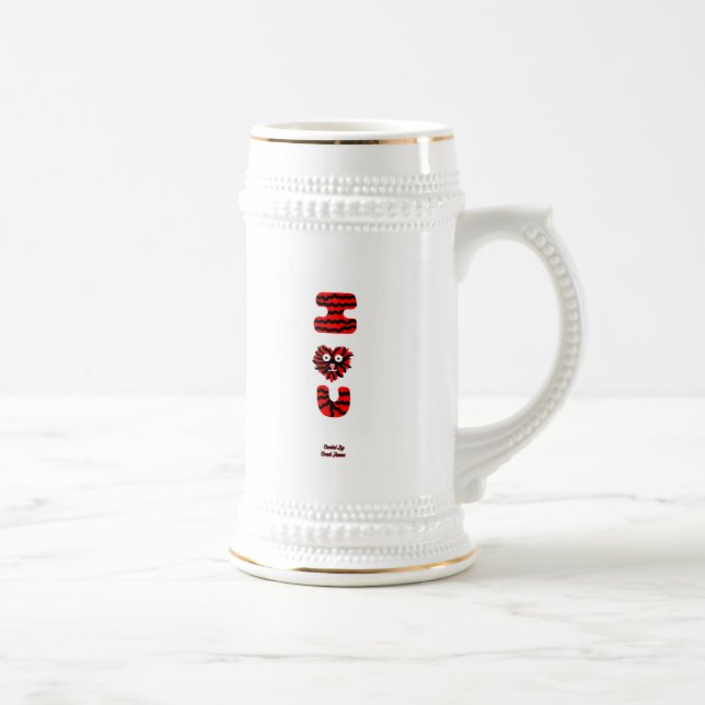 I Fuzzy U Stein Tasse (Rechts)