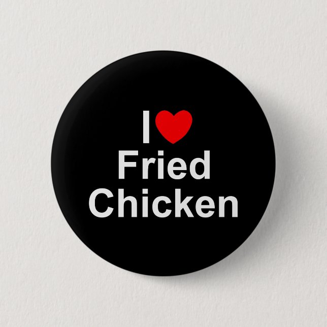 I gebratenes Huhn der Liebe-(Herz) Button (Vorderseite)