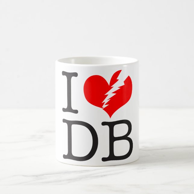 I (gebrochenes Herz) DB-Tasse Kaffeetasse (Mittel)