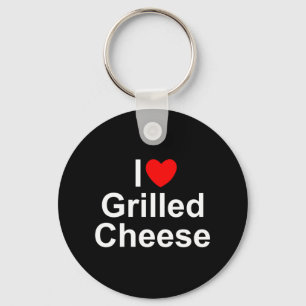 I gegrillter Käse der Liebe-(Herz) Schlüsselanhänger