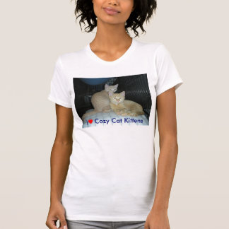 ♥ I gemütliche Katzen-Kätzchen, i-Herz gemütliche T-Shirt