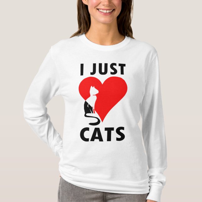 I GERADE LIEBE-KATZEN T-Shirt (Vorderseite)