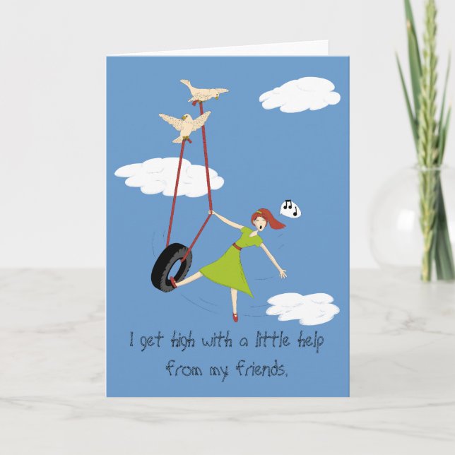 I get high with a little help from my friends karte (Vorderseite)