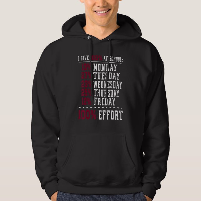 I Give 100 At School Always Work Math Subject Teac Hoodie (Vorderseite)