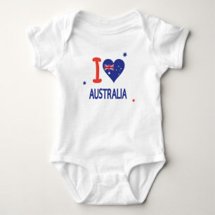 I glücklicher Australien Tag LIEBE-AUSTRALIENS am Baby Strampler