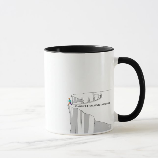 I Go Against the Flow – Inspirational Coffee Mug Tasse (Rechts)