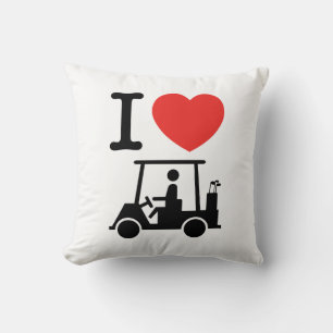 I Golf-Wagen des Herz-(Liebe) Kissen