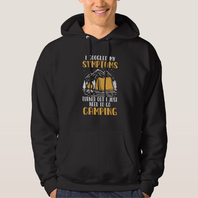 I Googled My Symptoms Camping Camper  Glamping Hoodie (Vorderseite)