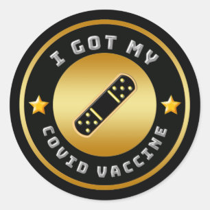 I Got My COVID Vaccine Vaccine Runder Aufkleber