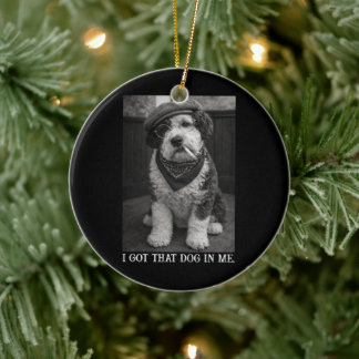 I Got That Dog In Me Funny Sheepadoodle Photo Keramik Ornament