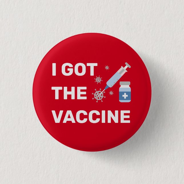 "I Got the Vaccine" - Beenden des Virus Button (Vorderseite)
